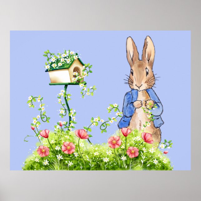Poster Pierre le Lapin dans son jardin  (Devant)