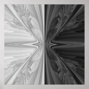 Poster Pierre noire et Marbre blanc Ying Yang
