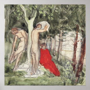 Poster Pierre Puvis de Chavannes Bathers Moderniste