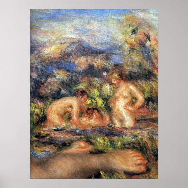 Poster Pierre Renoir - Les baigneurs (Détail) (Devant)