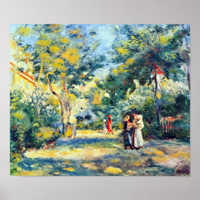 Poster Pierre Renoir - Un jardin à Montmartre (Devant)