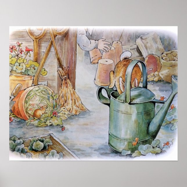 Poster Pierre sautant dans un arrosoir (Devant)