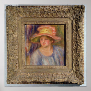 Poster Pierre une femme de Renoir   avec un casquette