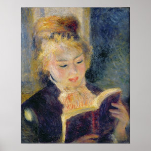 Poster Pierre une lecture de fille de Renoir  