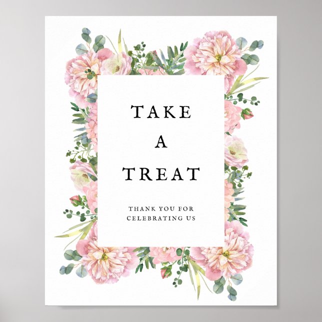 Poster Pierres blanches Hydrangea Eucalyptus Faveurs (Devant)