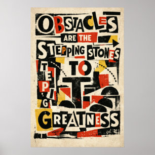 Poster Pierres d'achoppement Typographie Vintage