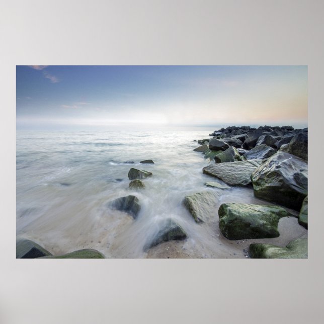 Poster Pierres dans l'eau (Devant)