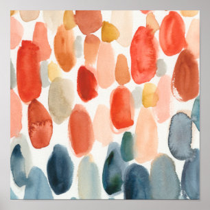 Poster Pierres de corail et bleues de saison d'agrume -