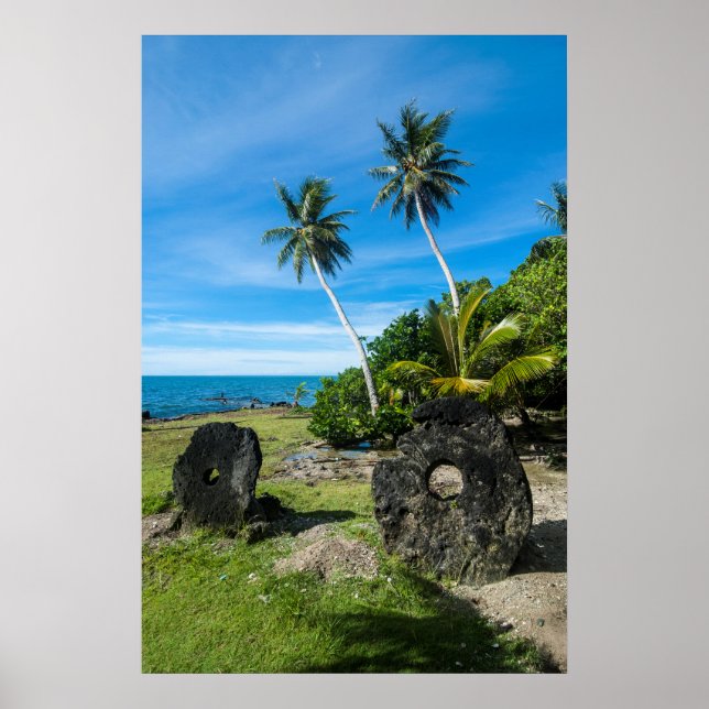 Poster Pierres Rai Sur L'Île De Yap (Devant)