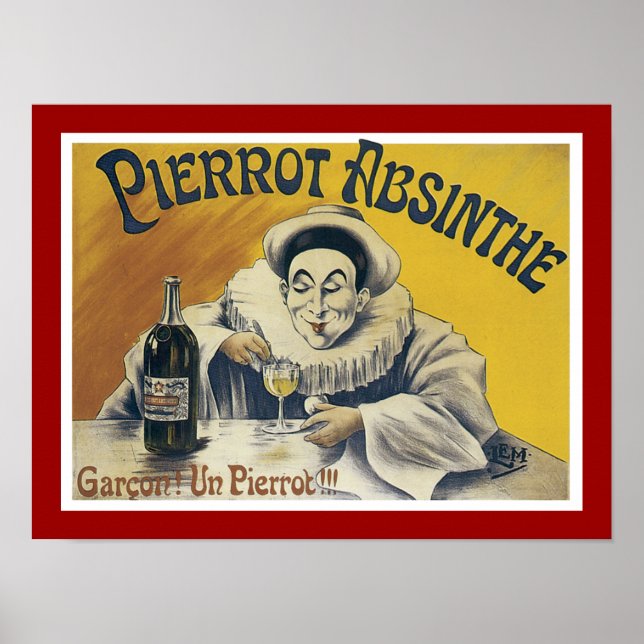 Poster Pierrot Absinthe (Devant)