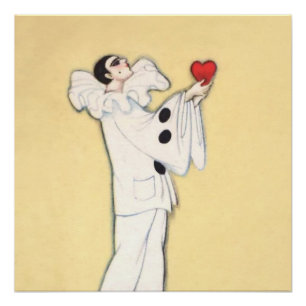 Poster Pierrot au cœur rouge de Sophia Chiostri