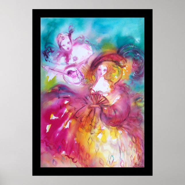 Poster Pierrot et Arlecchina (Devant)