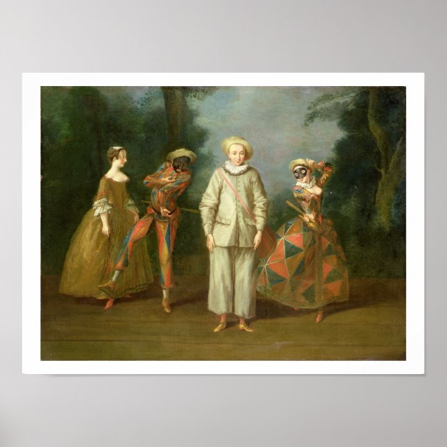 Poster Pierrot et Harlequin (Devant)
