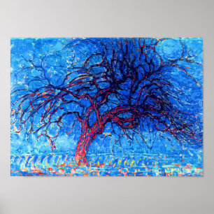Poster Piet Mondrian - Avond (Soirée) L'Arbre Rouge