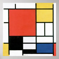 Piet Mondrian Composition Géométrie d'art Abstrait