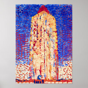 Poster Piet Mondrian - Phare à Westkapelle Beaux-Arts