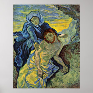 Poster Pieta (après Delacroix) par Vincent Willem van Gog