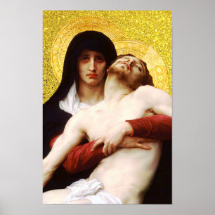 Poster Pieta Jésus Crucifixion Lamentation Vierge Marie 0