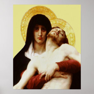 Poster Pieta Jésus Crucifixion Lamentation Vierge Marie 0