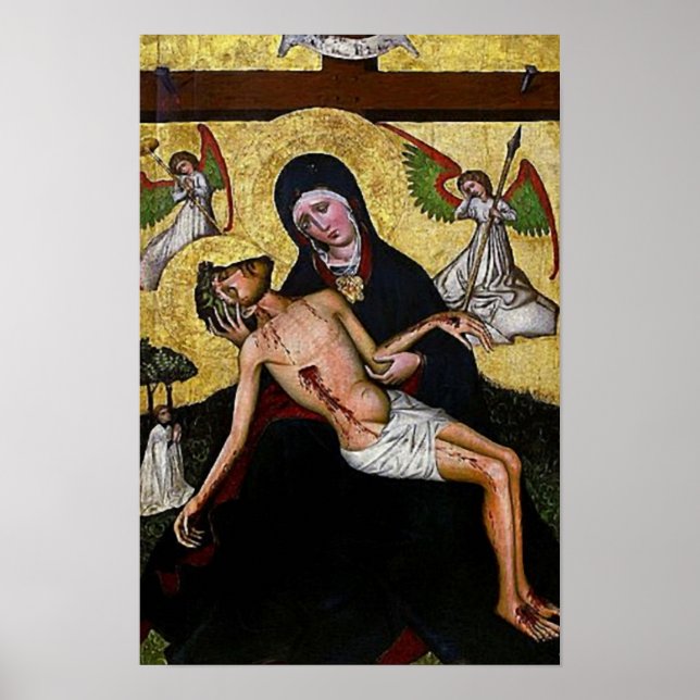 Poster Pieta Jesus Crucifixion Lamentation Vierge Marie 0 (Devant)