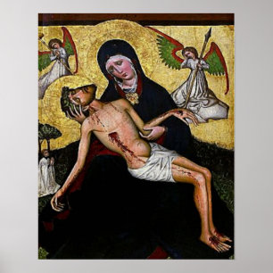 Poster Pieta Jesus Crucifixion Lamentation Vierge Marie 0
