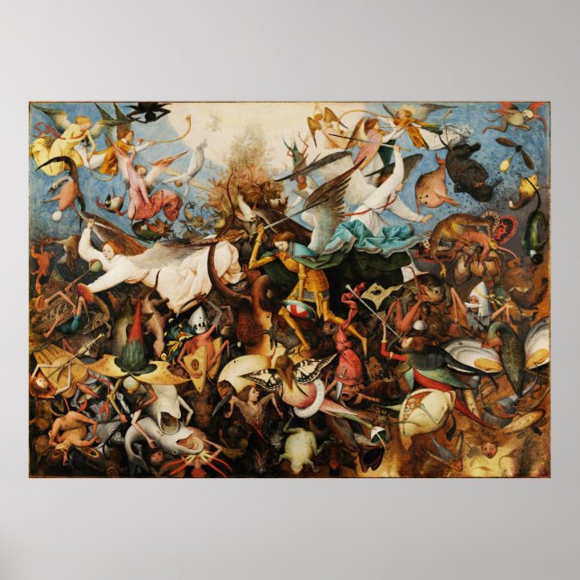 Poster Pieter Bruegel Chute de Rebel Angels Peinture (Devant)