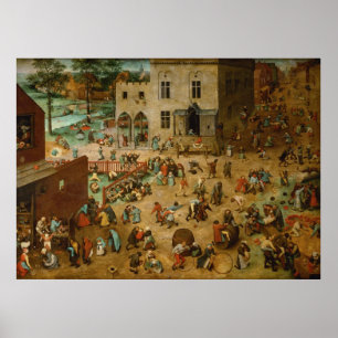 Poster Pieter Bruegel l’Aîné - Jeux pour enfants