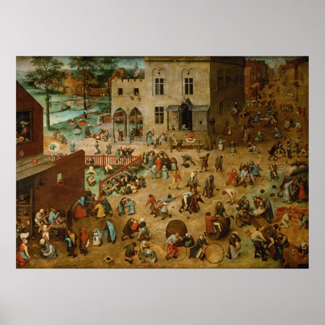 Poster Pieter Bruegel l’Aîné - Jeux pour enfants (Devant)