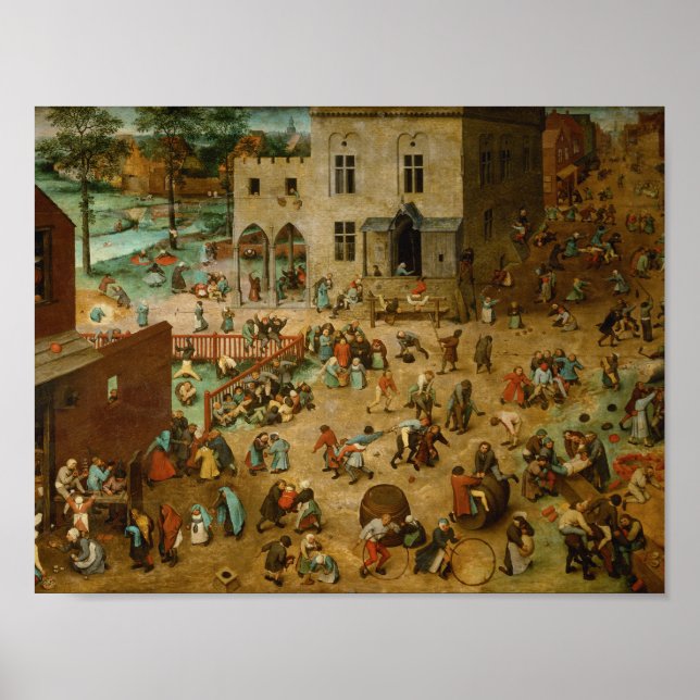Poster Pieter Bruegel l’Aîné - Jeux pour enfants (Devant)