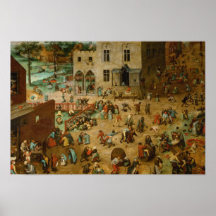 Poster Pieter Bruegel l’Aîné - Jeux pour enfants