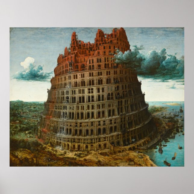 Poster PIETER BRUEGEL - La petite tour de Babel 1563 (Devant)