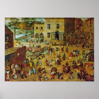 Poster Pieter Bruegel l'Ancien - Jeux pour enfants