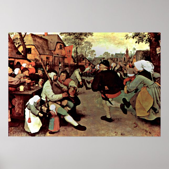 Poster Pieter Bruegel l'Ancien - La Danse Paysanne (Devant)
