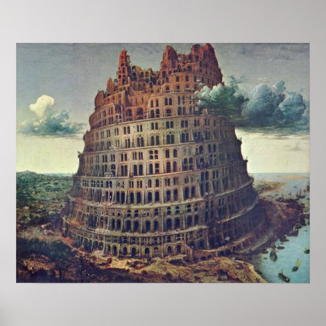 Poster Pieter Bruegel l'Ancien - La Tour de Babel (Devant)