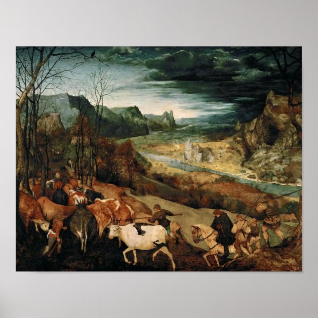 Poster Pieter Bruegel l'Ancien - Le retour du troupeau (Devant)
