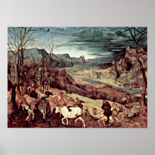 Poster Pieter Bruegel l'Ancien - Retour du troupeau