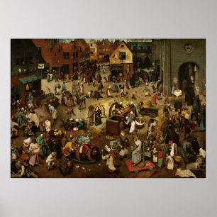 Poster PIETER BRUEGEL - Lutte entre Carnaval et Carême