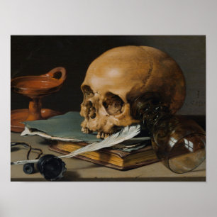 Poster Pieter Claesz : Silence Life with a Skull