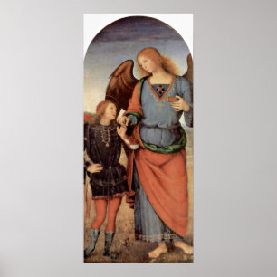 Poster Pietro Perugino - Arkhangel et petit Tobias
