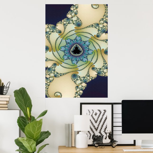 Poster Pieuvre fractale Mandelbrot Garden (Bureau à domicile)