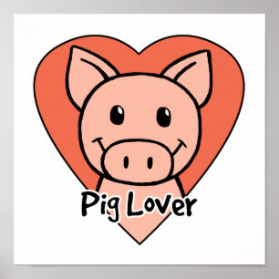 Poster Pig lover