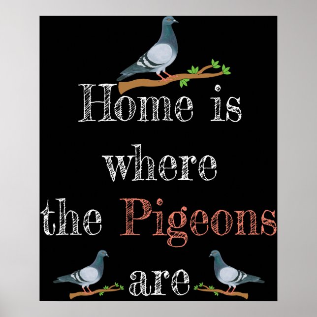 Poster Pigeon Lover Pigeon Racing Gift Pigeon Reproductio (Devant)