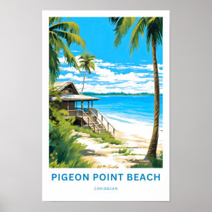 Poster Pigeon Point Beach Caraïbes