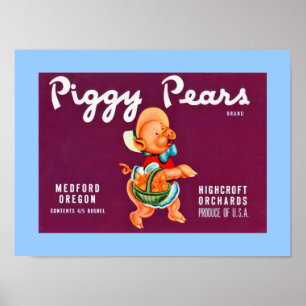 Poster Piggy Pears