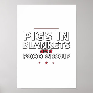 Poster Pigs in Blankets sont un groupe alimentaire Affich