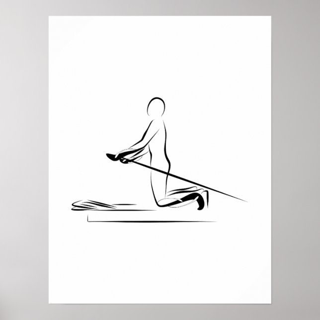 Poster Pilates - cercles de bras sur l'affiche du réforma (Devant)
