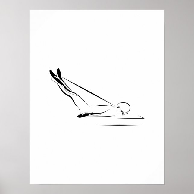 Poster Pilates - cercles de jambes sur le réformateur (Devant)