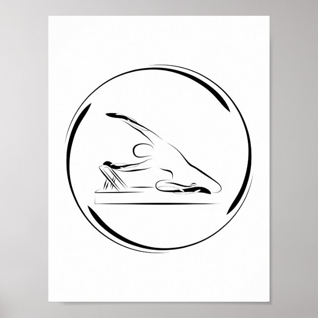 Poster Pilates Mermaid sur le réformateur (Devant)