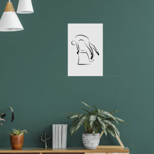 Poster Pilates Pose à une seule jambe - Chaise Wunda