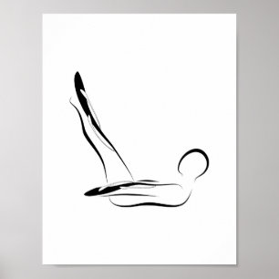 Poster Pilates Pose Pilates Minimaux Pose Pilates Abstrai